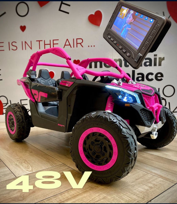 Touch TV 48V Can am 2x24V Ride on Remote Control 4 WD Rubber Tires two Leather Seats Build shopping cart 8 items minimum Text Alex for details 7143504838