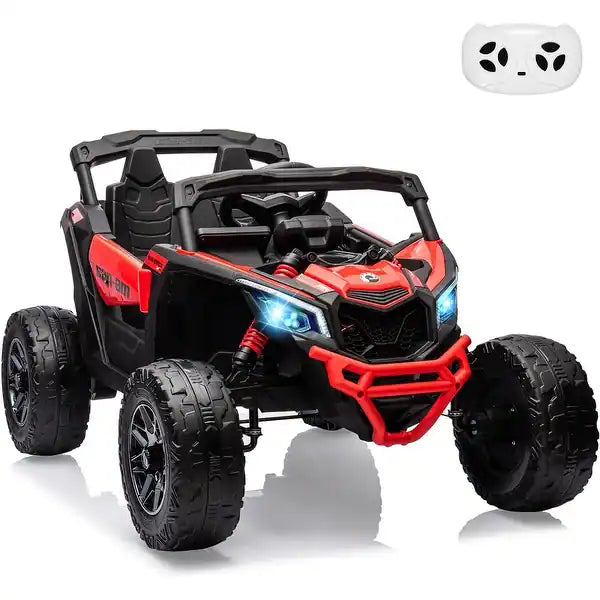 Text for pricing 24V Licensed Can am Ages 1-4 Touch TV Bluetooth, Rubber tires one Leather Seat 4 x 4 Red Build shopping cart 8 items minimum Text Alex for details 7143504838