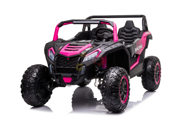 Monster UTV Touch Screen TV , Upgraded 24V 14AH EVA Rubber Tires Leather Seat 4 x 4 PINK Build shopping cart 8 items minimum